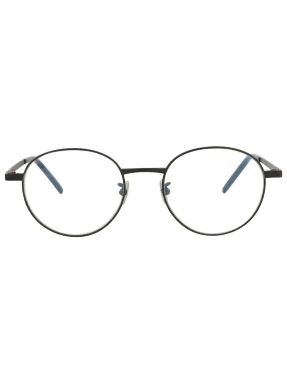 New Saint Laurent Women's Eyeglasses Round Oval Titanium Frame Unisex Black